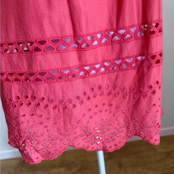 Madewell Angelica Eyelet top size Medium 100% Cotton Boho Fairy Romantic Career - Picture 7 of 11